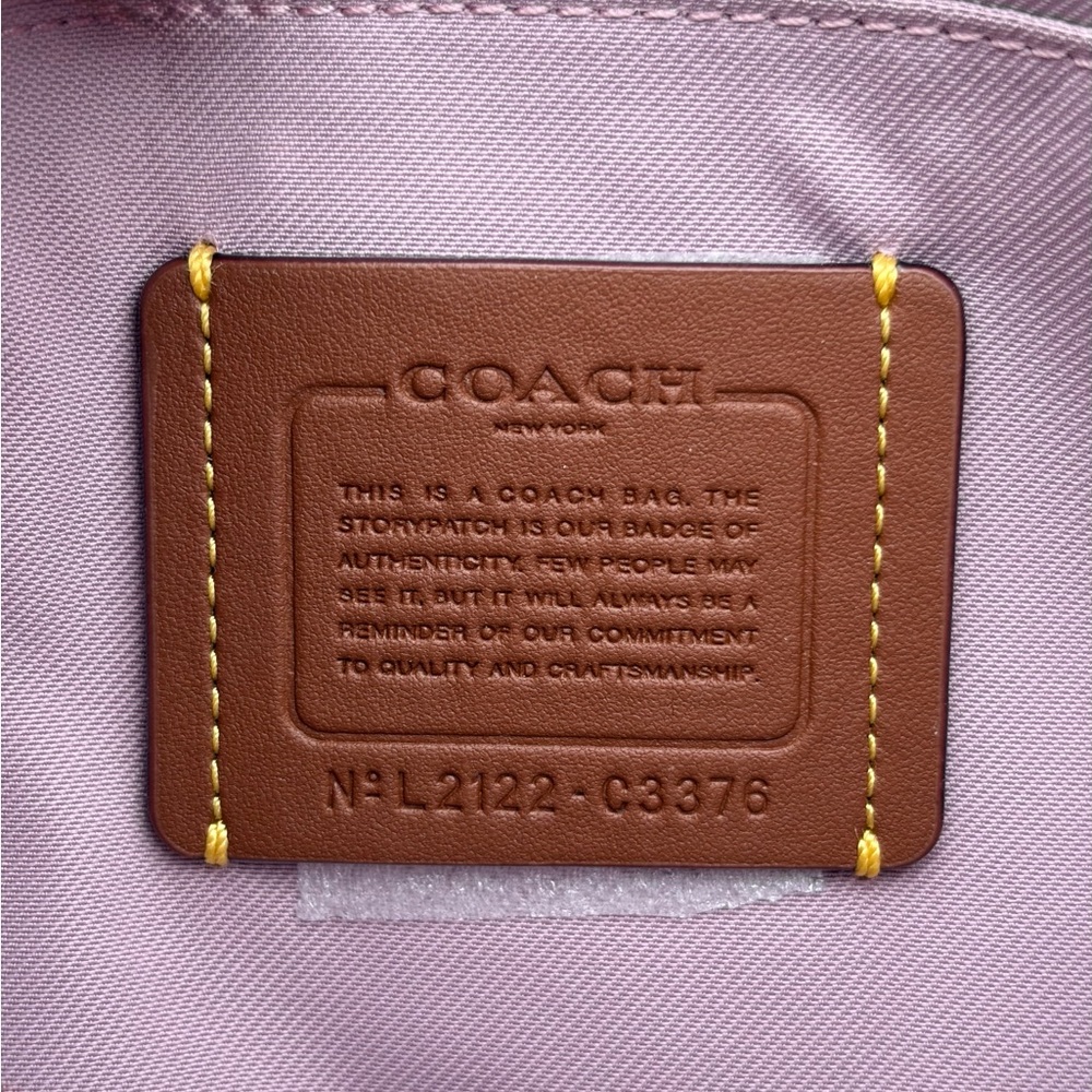 Coach Polly Crossbody Orchid Pink Crossgrain Leather Unused NWOT - Picture 8 of 17